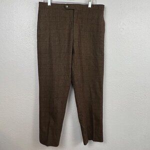 Vintage Jaymar Slack Jay-Bonair Men's Brown Plaid Slacks Pants